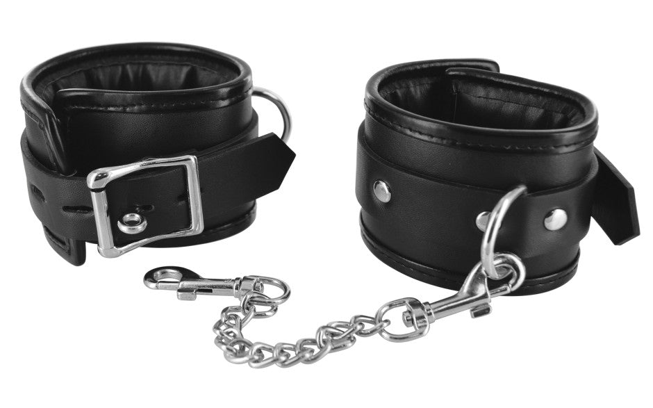Locking Padded Wrist Cuffs with Chain