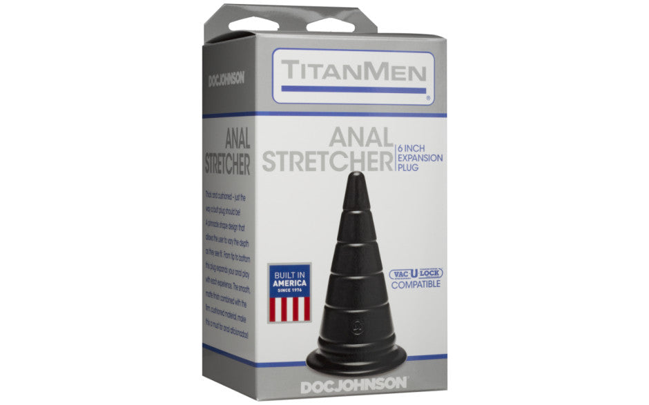 Anal Stretcher 6in Expansion Plug Black