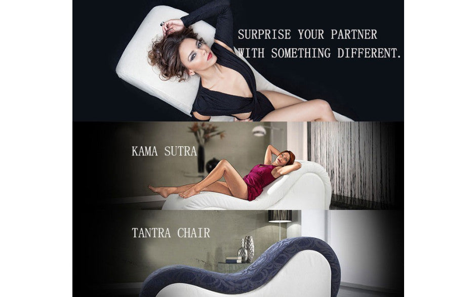 Kama Sutra Mebon Chaise Love Lounge Red w Black Pillows