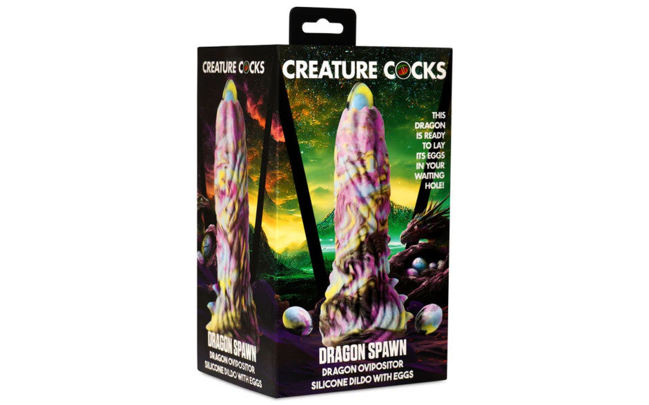 Dragon Spawn Dragon Ovipositor Silicone Dildo with Eggs