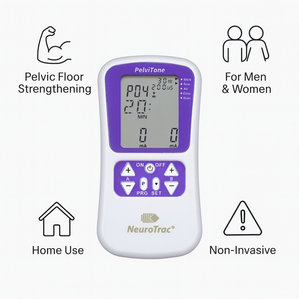 NeuroTrac PelviTone Dual Channel Stim Unit with Vaginal Probe for Pelvic Floor Exercise