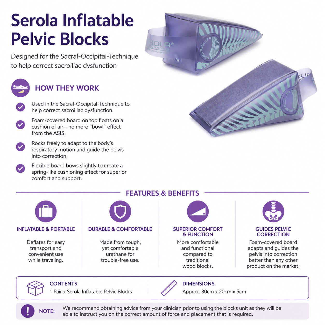 Sacral Blocks - Dejarnette Style Sot Pelvic Chiropractic Sacroiliac Dysfunction