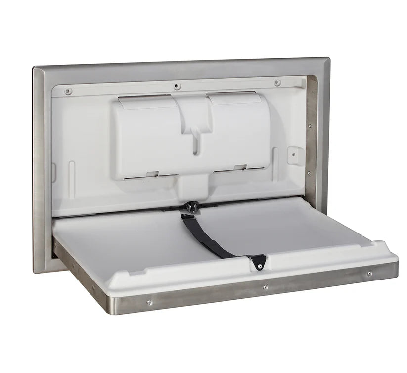 Commercial Recessed Baby Change Station Heavy Duty Stainless Steel
