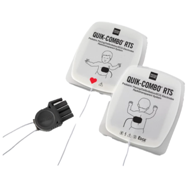 LifePak RTS electrodes with QUIK-COMBO connector – Pediatric (for LP12, LP15 & LP20)