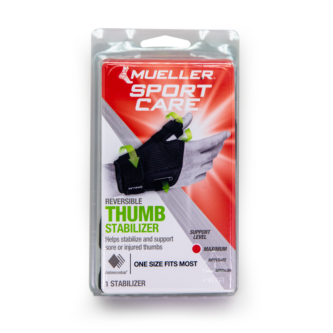 Mueller Reversible Thumb Stabiliser – One Size Fits Most | Top Rated Thumb Brace for Pain Relief & Support