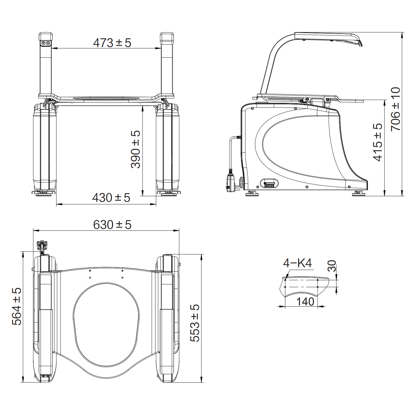 Toilet Seat Lift — Electric Powered Assist for Toilets