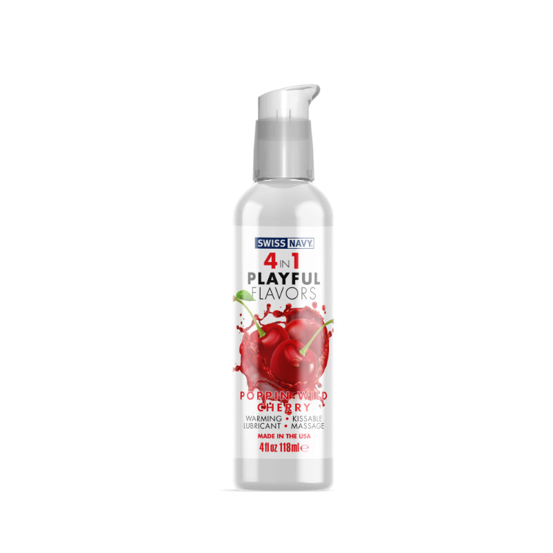 Swiss Navy Playful Flavours 4 in 1 Wild Cherry Lubricant - Swiss Navy