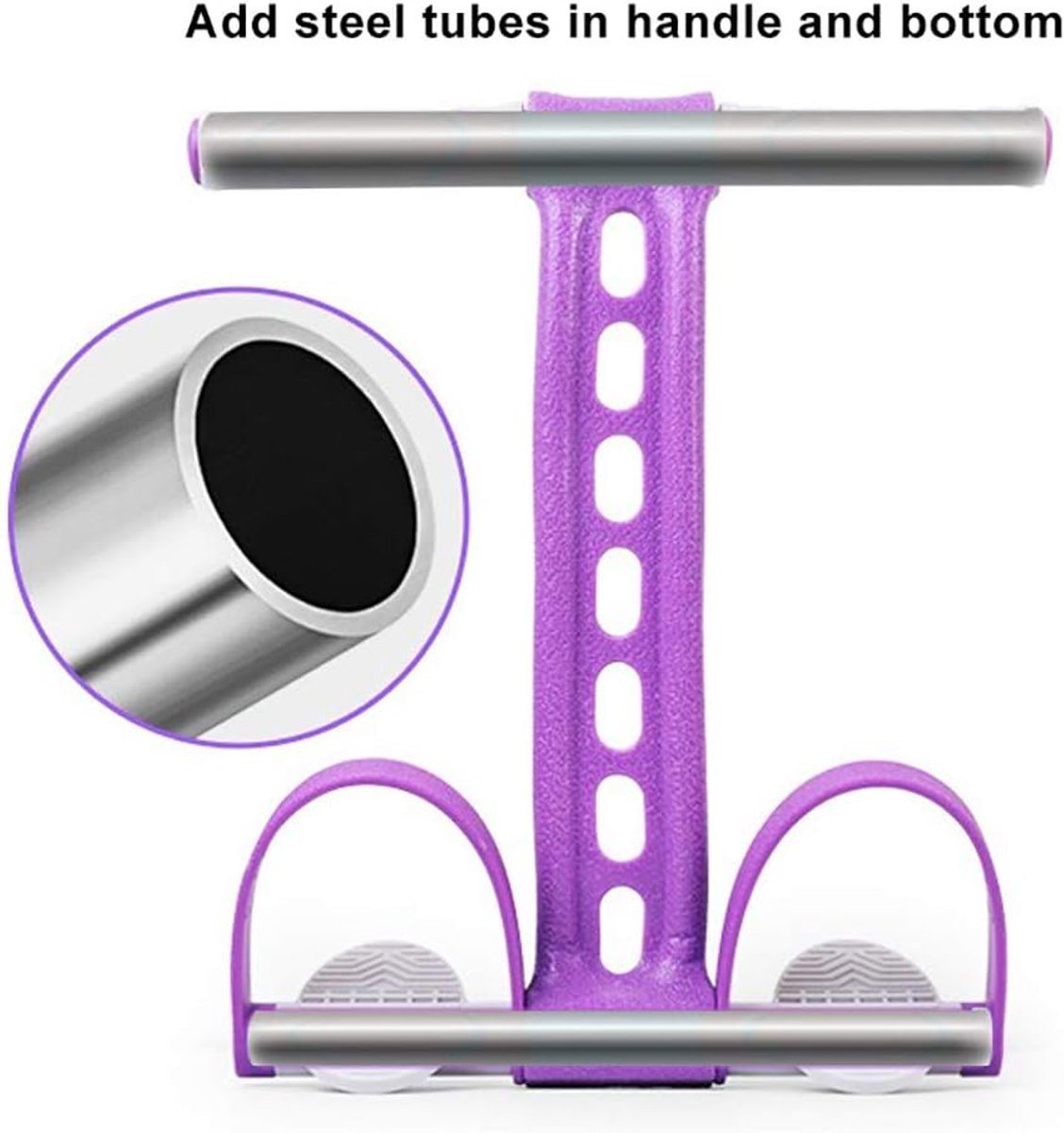 Elastic Abdominal Trainer - Fitness Resistance Bands - Ab Trainer - Ab Roller - Ab Wheel - Abdominal Wheel - Resistance Fitness Resistance Pedal Band - Multifunctional Tension Cord - Training Aids - Leg Stretching - Fitness Equipment - Purple