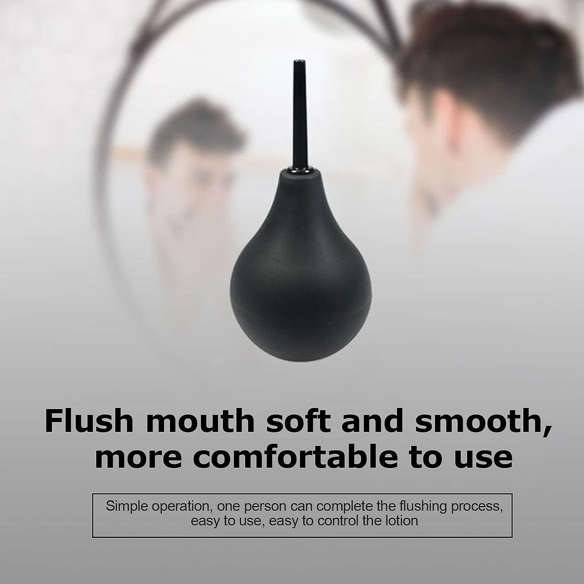 Bubble Enema Shower for Men and Women - Reusable - Clean Silicone Nozzle - Shower - Safe and Comfortable