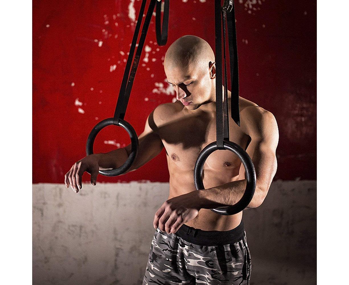 Gymnastics Rings with Adjustable Straps – Home Gym Pull Up & Bodyweight Training Rings