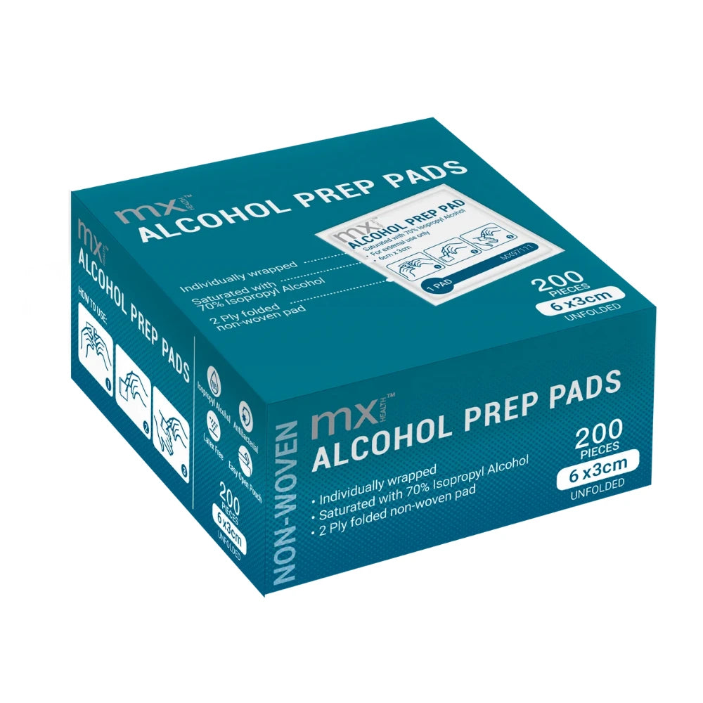 Alcohol Prep Pads 200 Pack – 70% Isopropyl Antiseptic Swabs for Injections & Skin Cleansing
