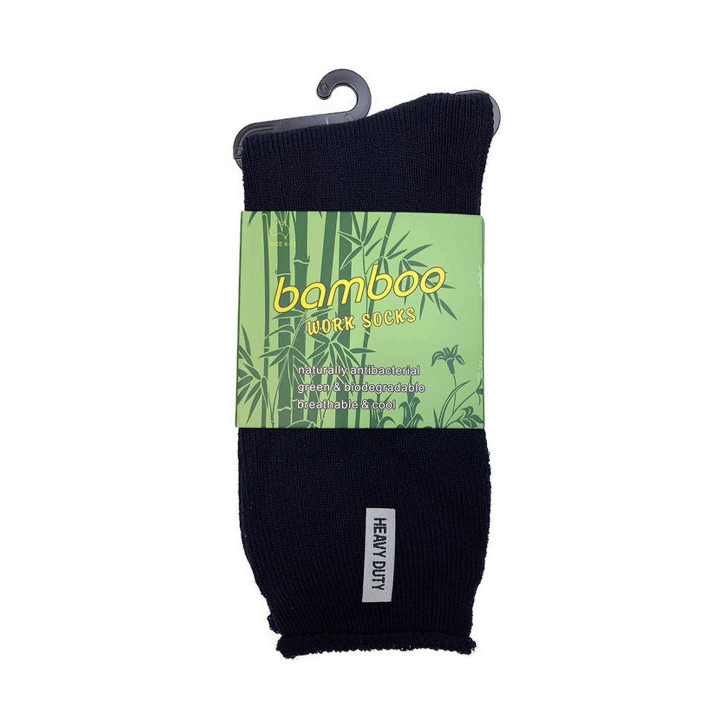 24 Pairs PREMIUM BAMBOO SOCKS Mens Heavy Duty Thick Work Socks Cushion BULK - Assorted Colour Pack - 6-11