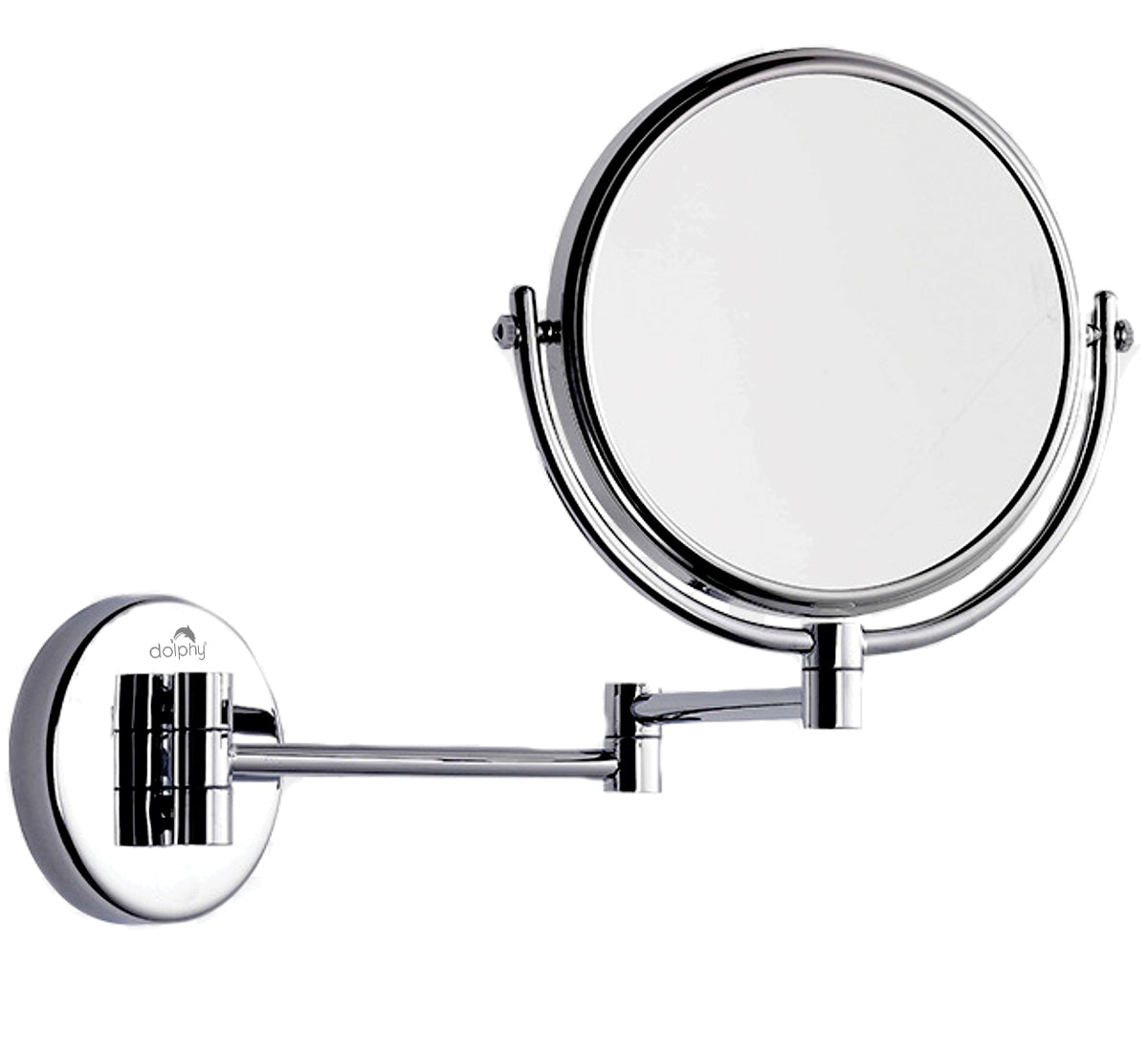 5X & 1X Wall Mounted Magnifying Makeup Mirror Solid Brass