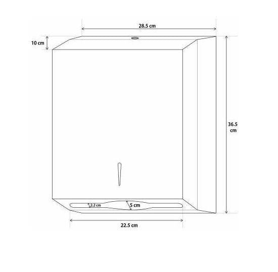 Stainless Steel Slimline Multifold Paper Towel Dispenser Lockable