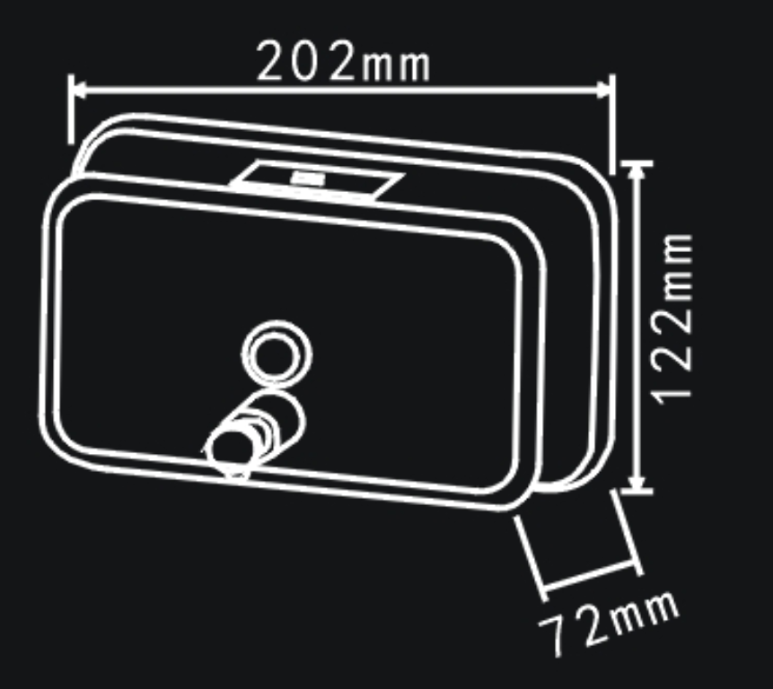Stainless Steel Liquid Soap Dispenser 1200ml Wall Mount Bathroom