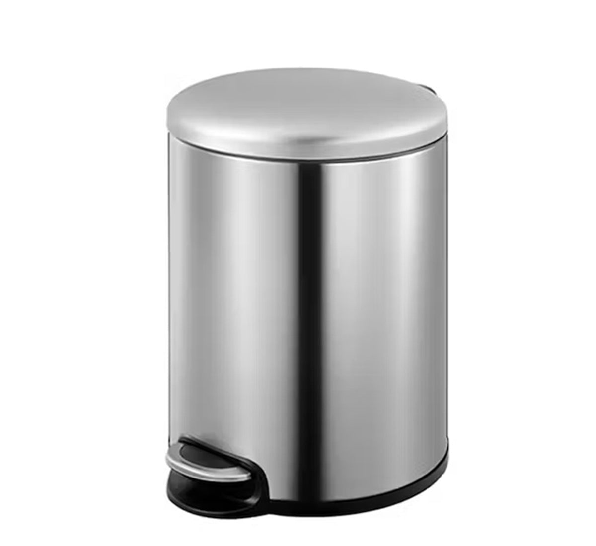 Round Stainless Steel Soft Close Pedal Bin 3L Bathroom