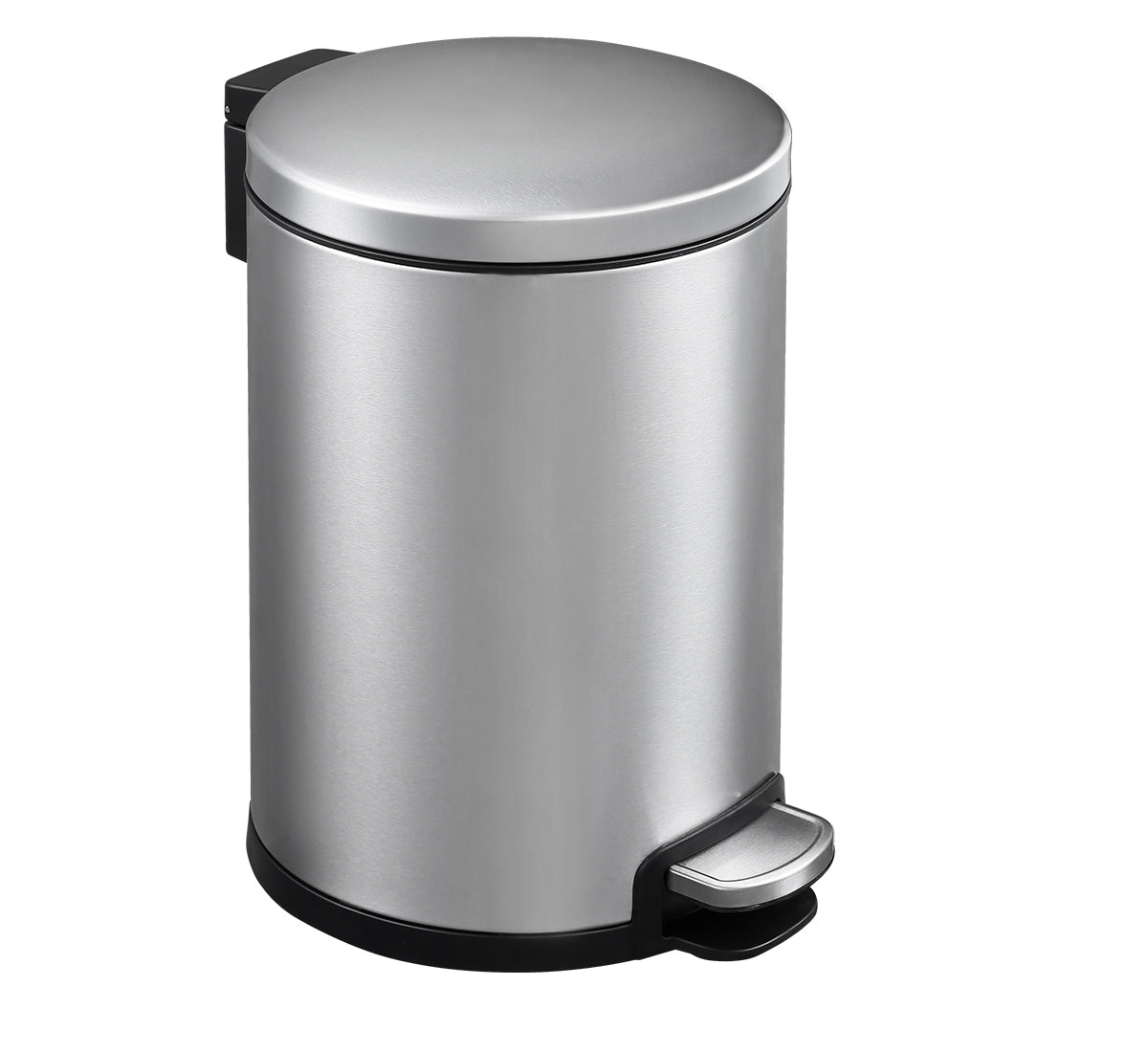 Round Stainless Steel Soft Close Pedal Bin 6L Bathroom