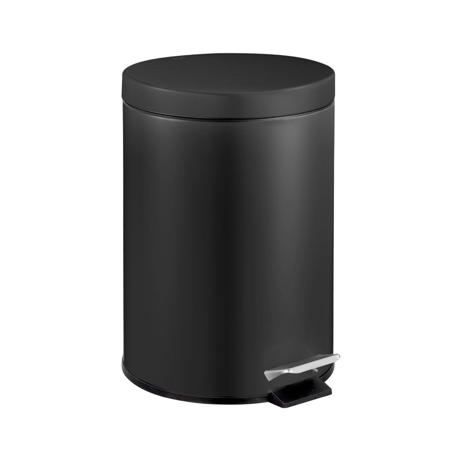 5L Round Stainless Steel Pedal Bin Bathroom - Black
