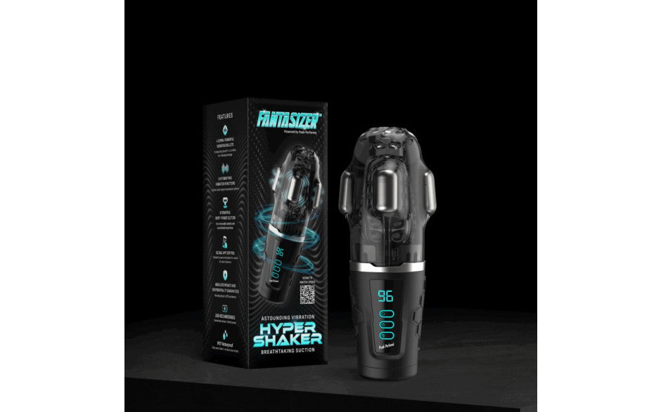 Hypershaker Automatic App Controlled LCD Masturbator Black