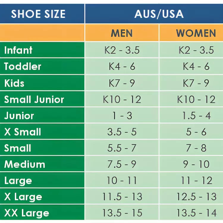 ICB Multi-Colour High Flange Orthotic for Kids - Junior Size