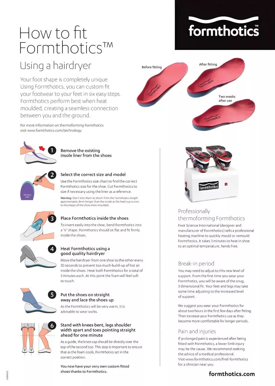 Formthotics Sport Dual Insoles – Football Performance Orthotics