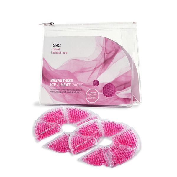 SRC BREAST-EZE ICE & HEAT PACK - Reusable Breastfeeding Relief for Mastitis, Engorgement, and Blocked Milk Ducts