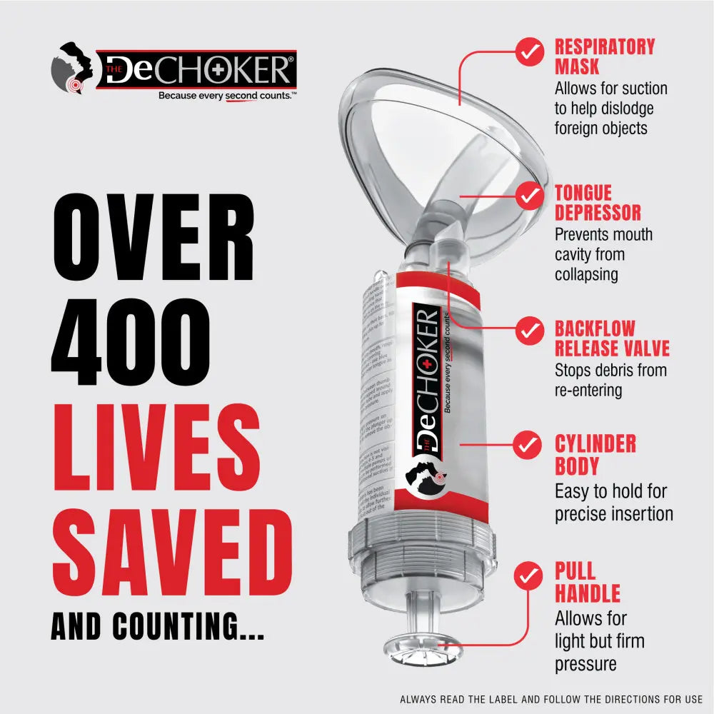 Dechoker Family Bundle 3-in-1 Anti-Choking Device – 6 Pack | Emergency Airway Clearance