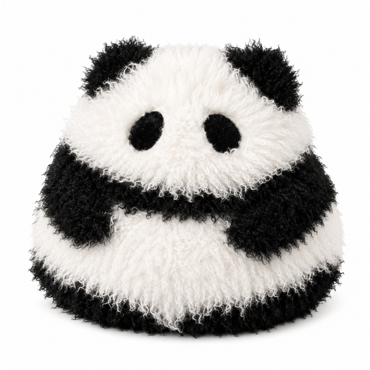 Super Soft Animal Sphere Plush Pillow - 38cm Decorative Throw Cushion for Sofa & Bed(panda)