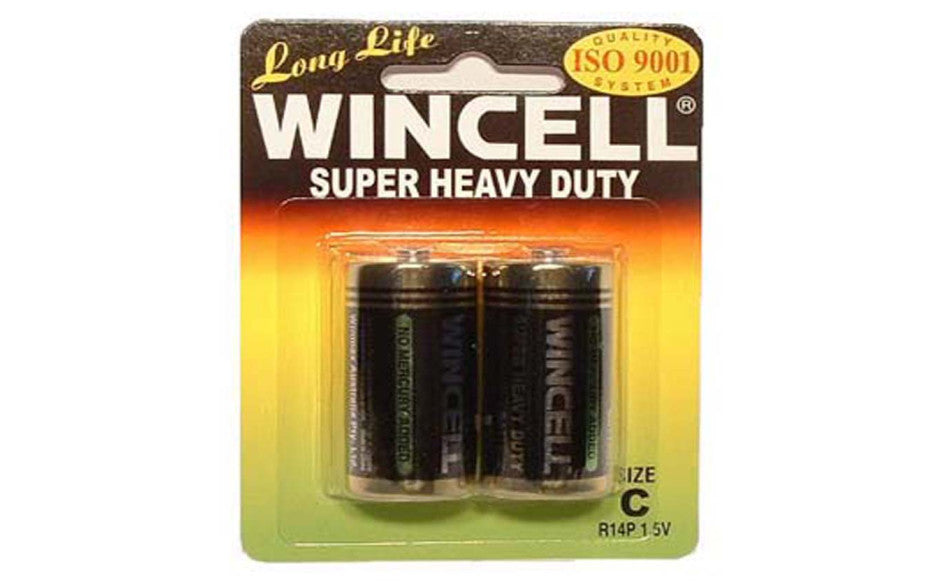 Wincell Super Heavy Duty C Size Carded 2Pk Battery