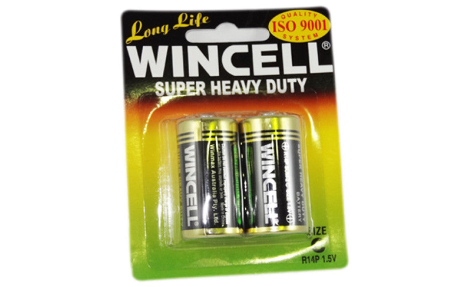 Wincell Super Heavy Duty C Size Carded 2Pk Battery
