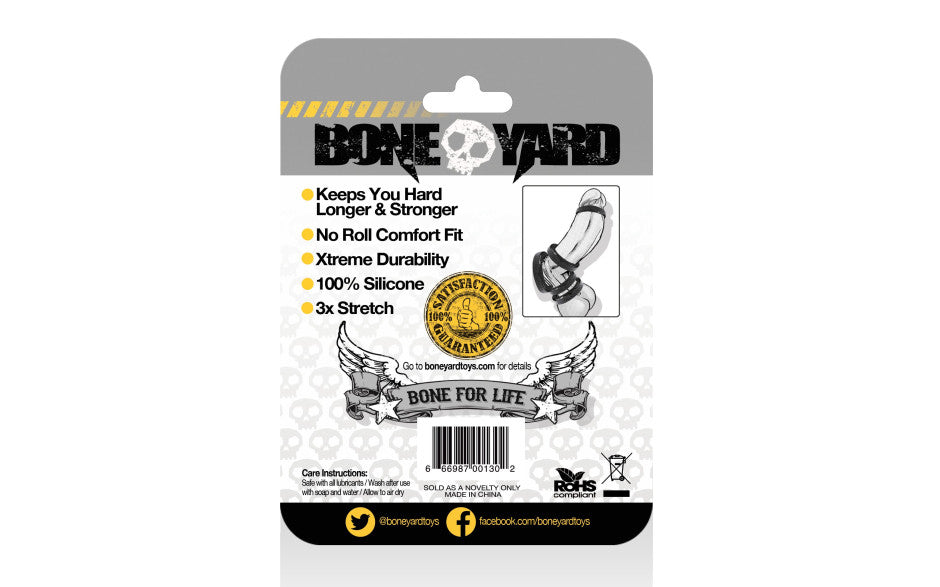 Boneyard Silicone Ring 30mm Black