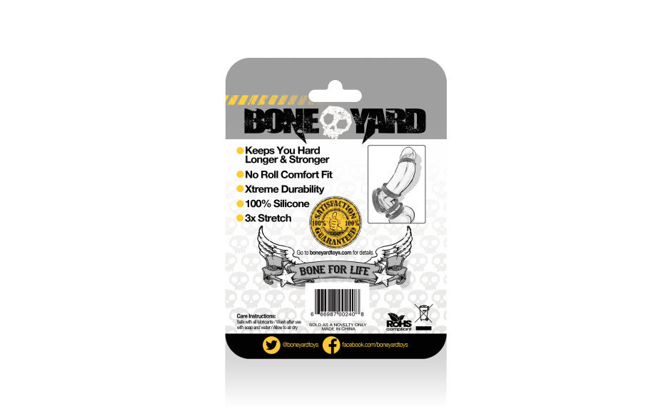 Boneyard Silicone Ring 40mm Black
