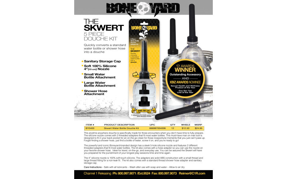 The Skwert 5 Pc Douche Kit Clamshell
