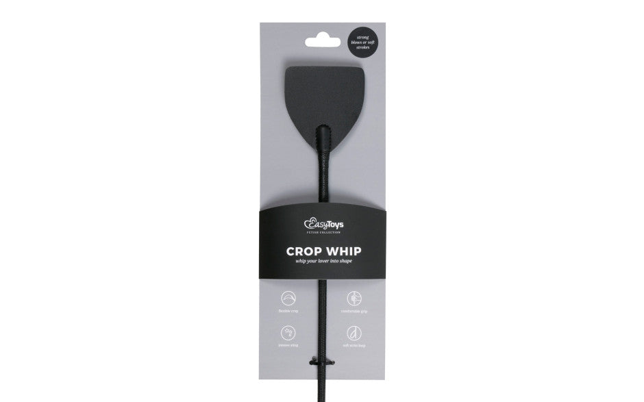 Wide Crop Whip Black