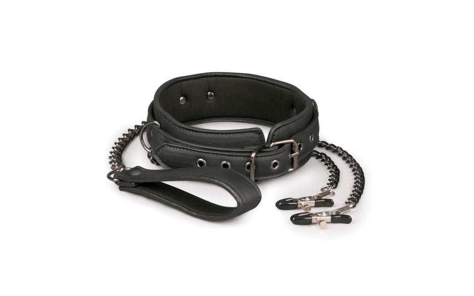 Collar With Nipple Chains