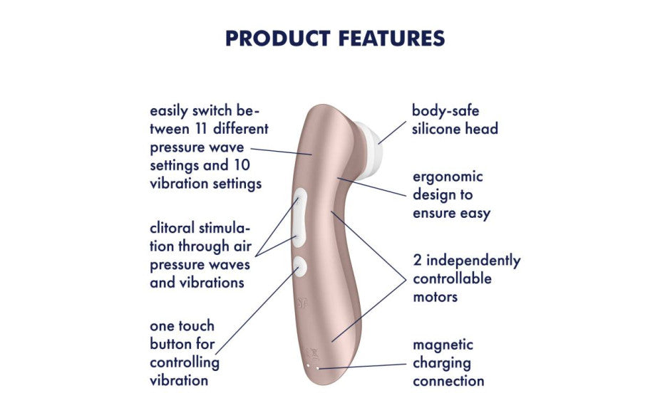 Satisfyer Pro 2+ G2 Clitoral Stimulator Rose Gold