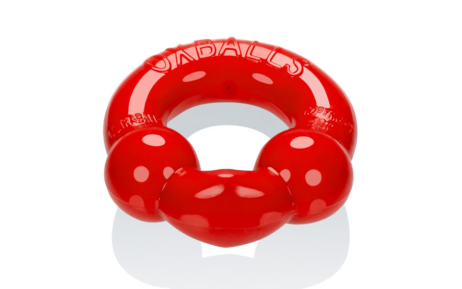 Ultraballs 2 Pk Cockring Steel And Red