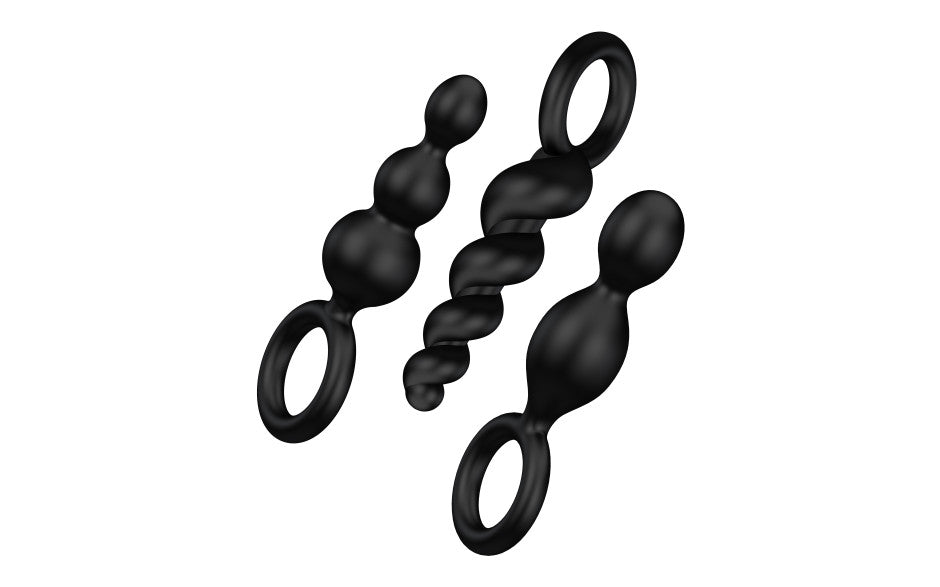 Satisfyer Plugs Booty Call 3 Pc Black