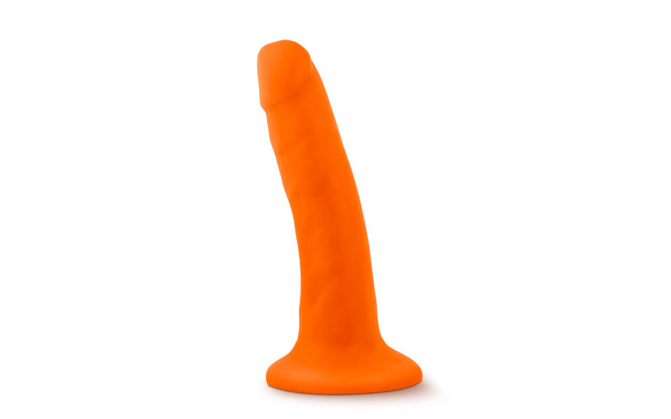 Neo Dual Density Cock 6in Neon Orange