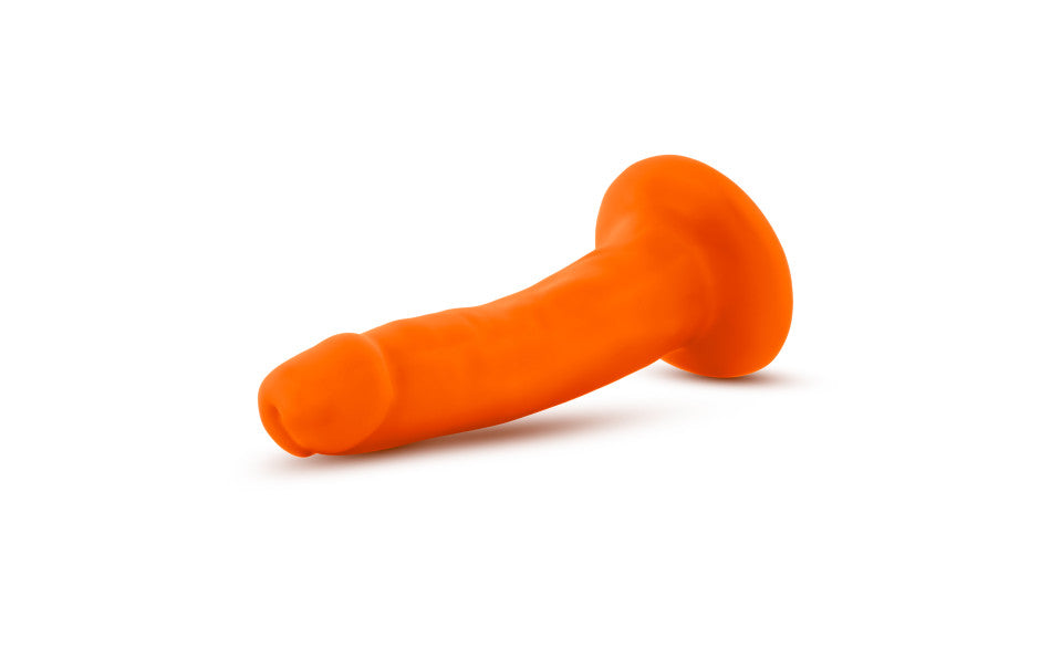 Neo Dual Density Cock 6in Neon Orange