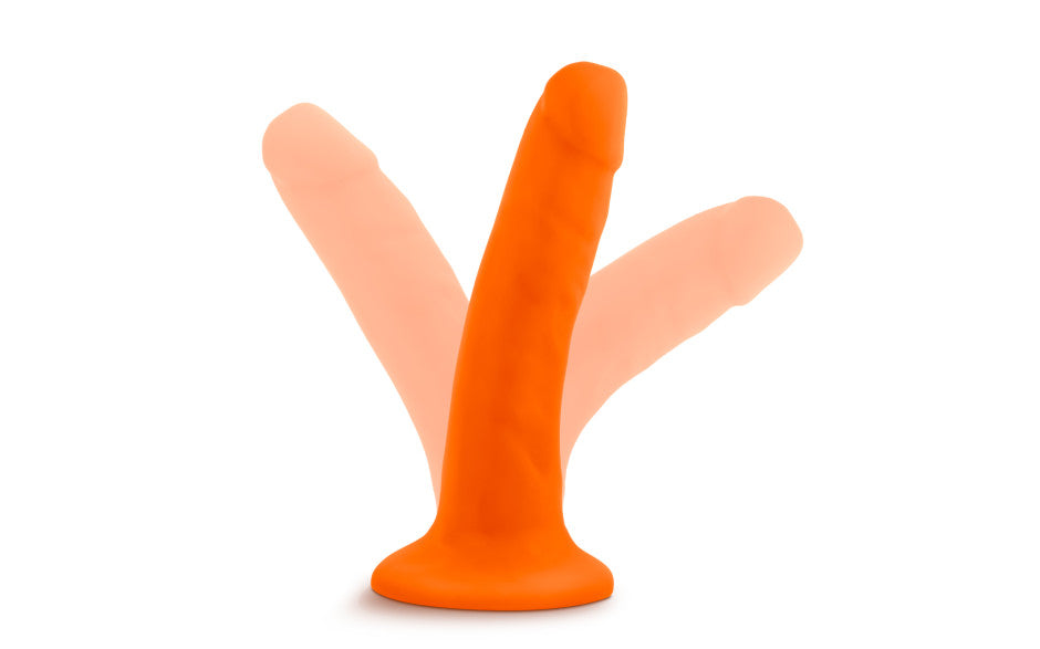 Neo Dual Density Cock 6in Neon Orange