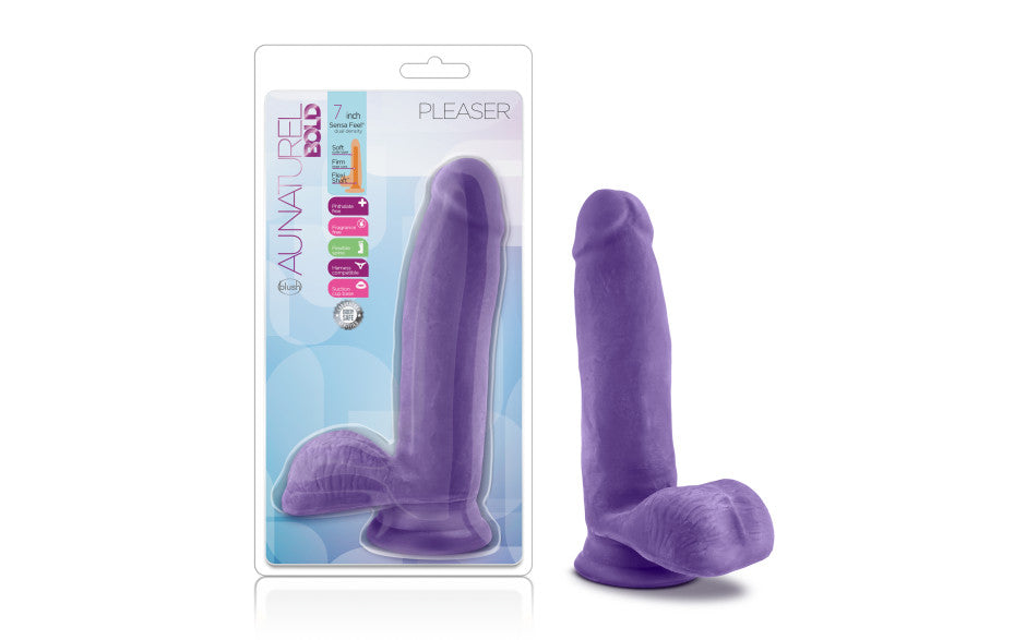 Au Naturel Bold Pleaser 7in Dildo Purple