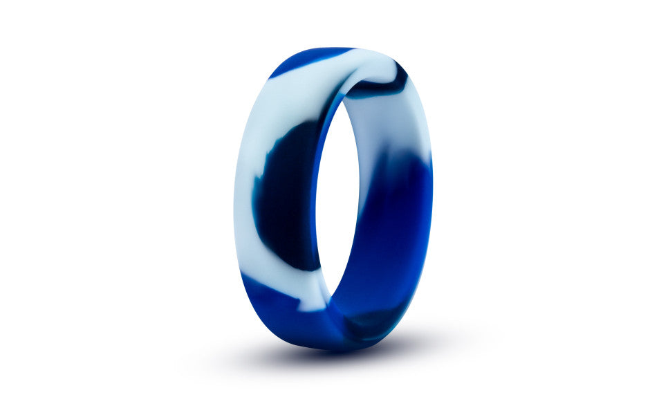 Performance Silicone Camo Cock Ring Blue Camoflauge