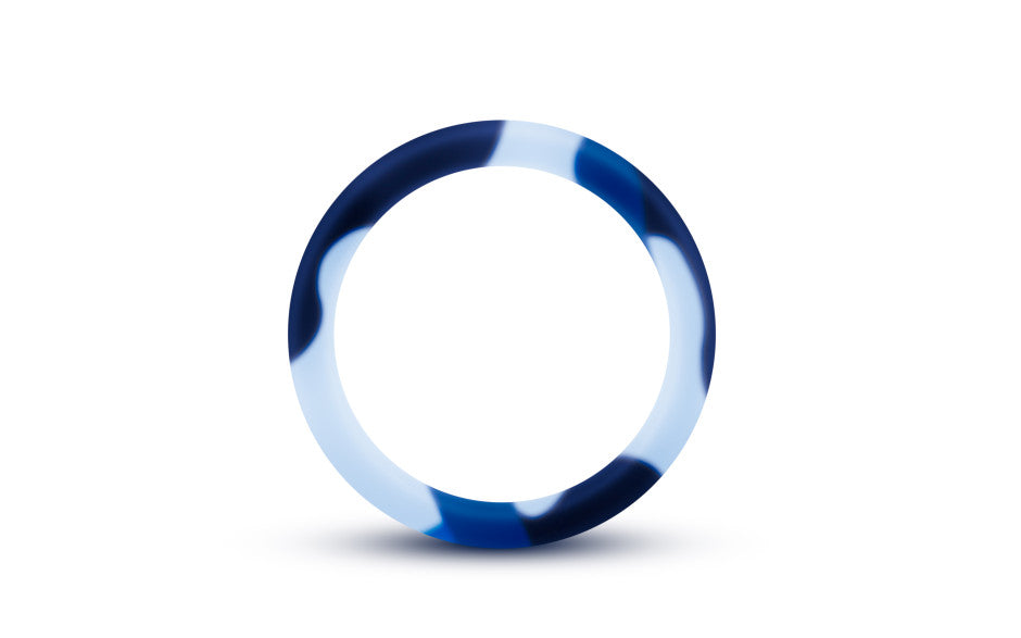 Performance Silicone Camo Cock Ring Blue Camoflauge