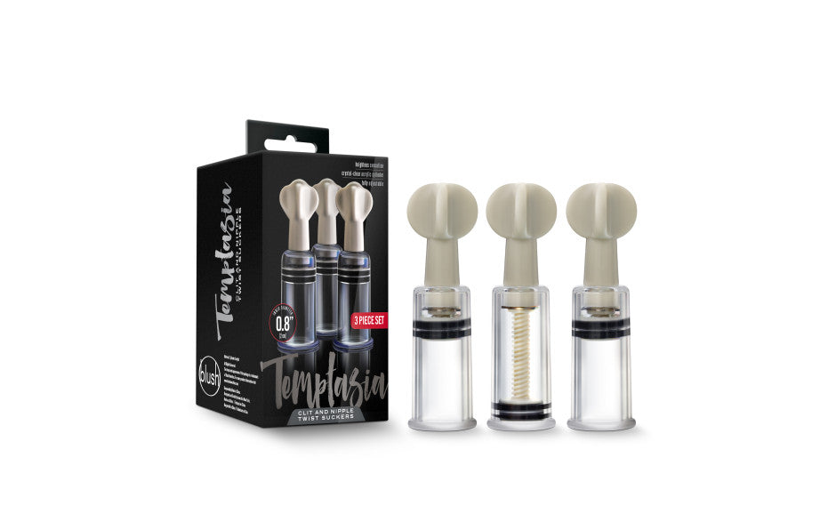 Temptasia Nipple and Clit Twist Suckers 3 Pc