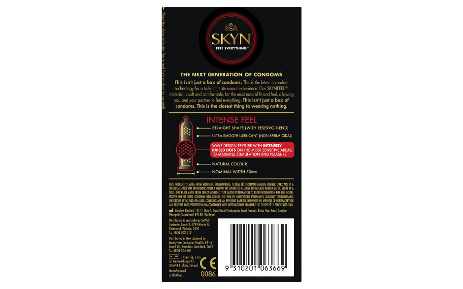 SKYN Intense Feel Condoms 10 Pc