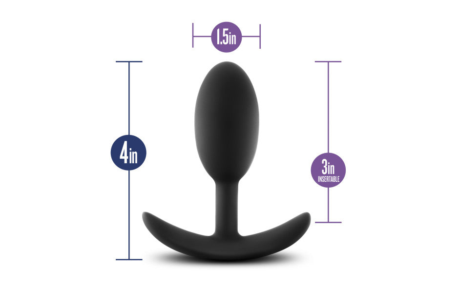 Luxe Wearable Vibra Slim Plug Medium Black
