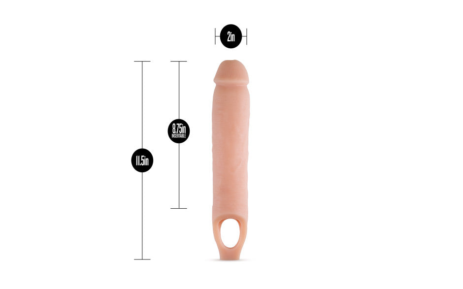 Performance 11.5in Cock Sheath Penis Extender Vanilla