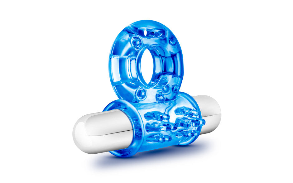 Stay Hard 10 Function Vibrating Bull Ring Blue