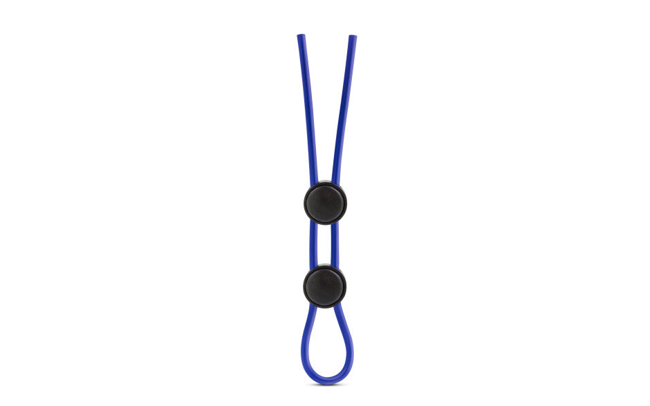 Stay Hard Silicone Double Loop Cock Ring Blue